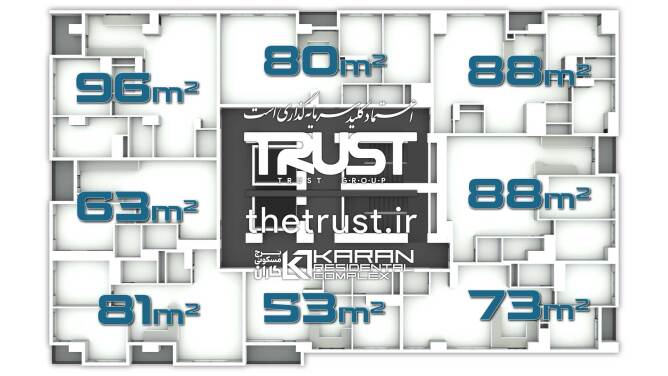 نقشه برج کاران / مجتمع مسکونی کاران
